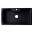 thumbnail image 3 of Pemberly Row Black 35" Drop-In Single Bowl Granite Composite Kitchen Sink, 3 of 8