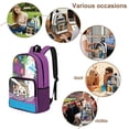 thumbnail image 5 of SEANATIVE Clear PVC Backpack for Kids Boys Girls Transparent Bookbag See Through School Daypack Middle High School Backpacks Rucksack Schoolbag, Cartoon Dog Paint Palette Print Violet, 5 of 7