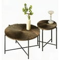thumbnail image 5 of 2-Piece Coffee & End Table Set - Waterproof MDF, Rustic Design - Dark Walnut, 5 of 9