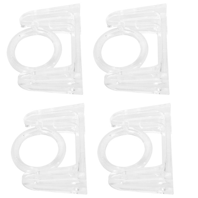 4 piezas de soporte de barra sin agujeros, ganchos de soporte para cortina de clavos para dormitorio, barra de toalla, anillo de montaje en pared, soportes sin taladro