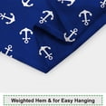 thumbnail image 5 of Vintage Nautical Style Shower Curtains Navy Blue Backdrop White Anchor Pattern Design for Bathroom Decor Waterproof Polyester Fabric 72x72 Inch Shower Curtain with 12 Hooks, 5 of 6