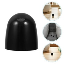 PTOOTP Plastic Toilet Bolt Caps Black ABS Decorative Cover for Toilet Tank Bolts 2 Pieces