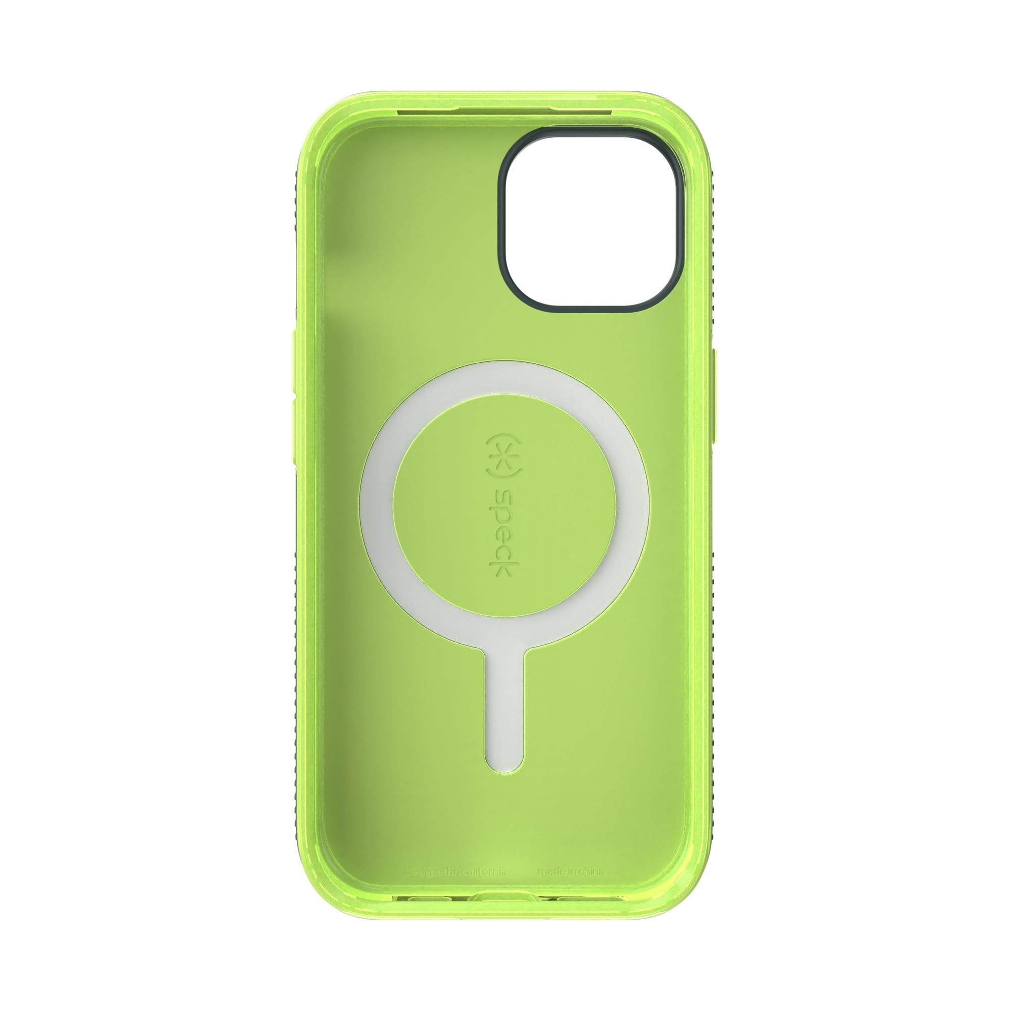 iPhone 16e/15/14/13 CandyShell Grip with MagSafe in Neo Drab and Glow Green