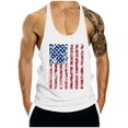 thumbnail image 2 of Njoeus Basic Tops Mens Graphic T Shirts Men's American Flag Workout T-Shirt Summer Casual Sports Tees Star And Striped Vests Sleeveless Cotton Tank Tops for Men Oversized Tee Shirt Men, 2 of 6