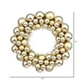 thumbnail image 2 of Vickerman 12" Gold Shiny and Matte Ball Wreath, 2 of 2