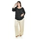 thumbnail image 4 of Blusa con detalle de borlas Roman Fashion /Tallas Extras, 225 (Negro) negro 38, 4 of 5