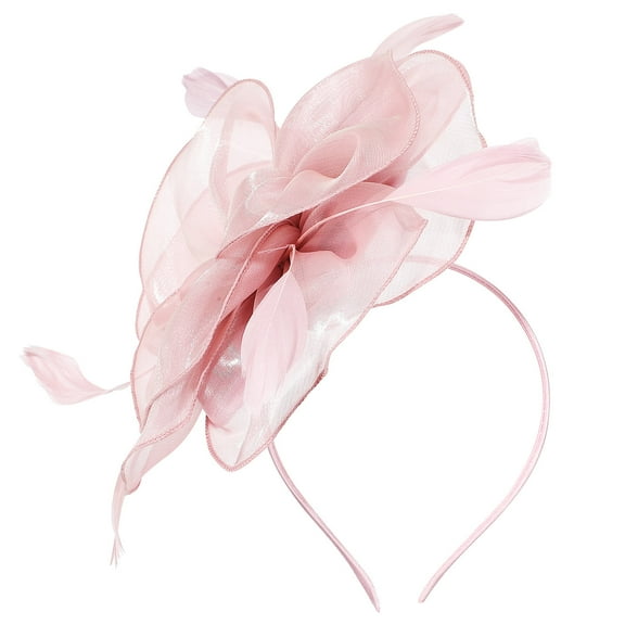 Hemobllo Banquet Fascinator Hat Pink 1Set With Flower Design For Women