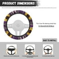 thumbnail image 7 of Yuyamidu Southwest Aztec Steering Wheel Cover Sunflower Automotive Steering Wrap Accessories for Most Vehilces Warm Steering Wheel Protector, Purple, 7 of 7