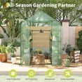 thumbnail image 3 of Bingirl 57x57x77 Inch Portable Walk-In Greenhouse With Three Tiers Of 12 Shelves And One Door Without Windows, 3 of 7