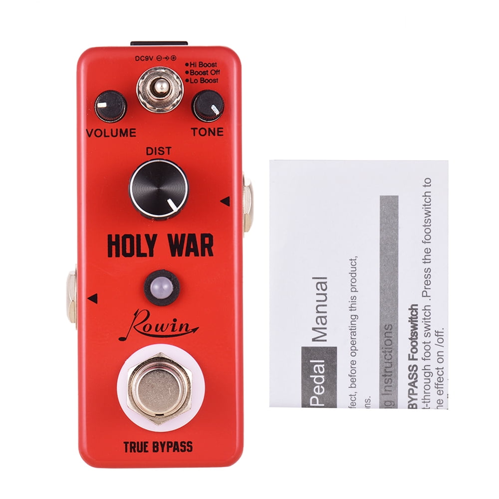 Rowin HOLY WAR Analog Heavy Metal Distortion Guitar Effect Pedal 3 Working Mode Aluminum Alloy Shell True Bypass