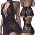thumbnail image 1 of Lencería de encaje Sexy para mujer Babydoll tanga tanga ropa interior ropa de dormir M-XXLpangjing, 1 of 4