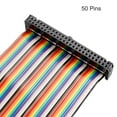 thumbnail image 2 of IDC Rainbow Wire Flat Ribbon Cable 50P D-type FC/FC Connector 2.54mm Pitch 0.5m Length, 2 of 5