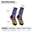 thumbnail image 2 of Fotbe Vintage Audio Cassettes Pattern Long Socks for Men & Women – Breathable & Stretchy Compression Socks, Ideal for Running, Travel, and Everyday Wear Size 5-11, 2 of 6