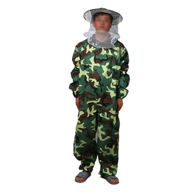 Baohd Universal Lightweight Protective Beekeeping Suit Durable And Essential Gear Effective Protection Aired Beekeeping Suit green camo L 1Set