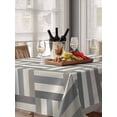 thumbnail image 6 of Vintage Lines Texture Table Cloth, Waterproof Tablecloth for Rectangle Tables, Minimalist Geometric Stripes Art Gray Reusable Washable Fabric Table Cover for Restaurant Kitchen Dining Tables 60"x102", 6 of 9