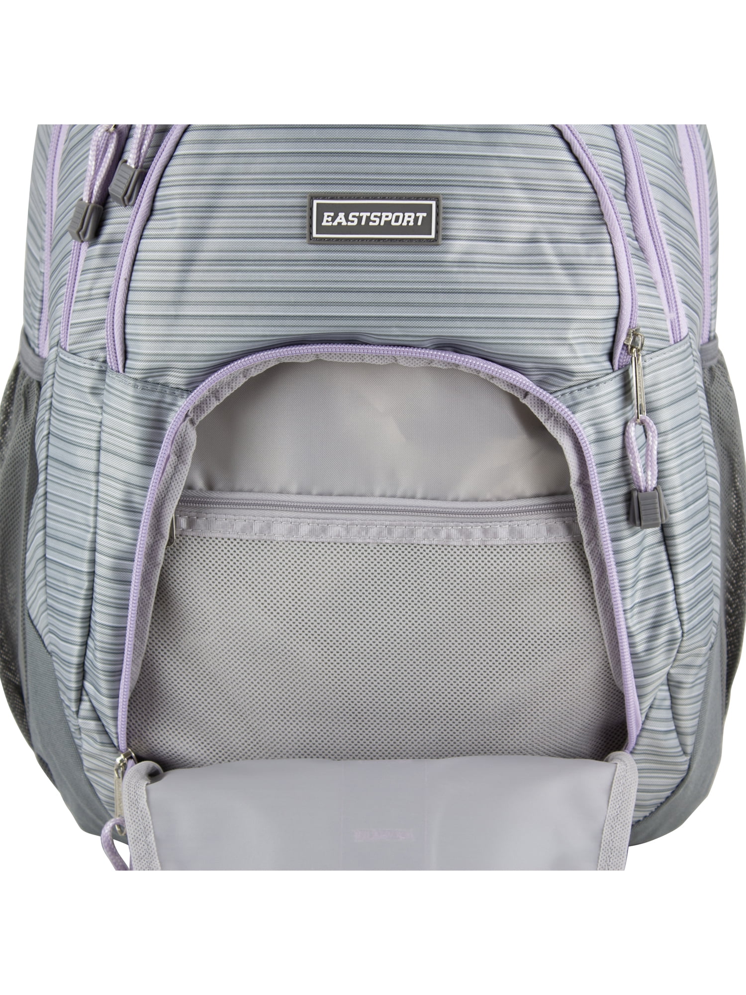 Eastsport Unisex Rally Sport 2.0 Backpack, Grey Pinstripe