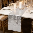thumbnail image 4 of TEHAUX Table Runner Con Lentejuelas Plateadas Para Fiestas Y Bodas Con Brillo Metálico, 4 of 6