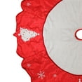 thumbnail image 4 of Allstate 54" Red and White Embroidered Jeweled Tree with Snowflake Christmas Tree Skirt, 4 of 4