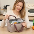 thumbnail image 4 of Lunch Box for Women, Insulated Lunchs Bag, Cute Lunchbags, Loncheras Para Mujer Small Cooler, Reusable Lunchs Bags for Travel, Work, School, Picnic, 4 of 7