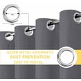 thumbnail image 6 of Grey Pure Color Blackout Curtains for Bedroom/Living Room, Thermal Insulated Kitchen Curtains, Aesthetics Contemporary Luxury Grommet Darkening Window Treatment Drapes 52"x72"x2, 6 of 8
