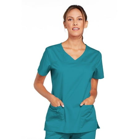 

Cherokee Workwear Core Stretch Women s Scrubs Top V-Neck 4727