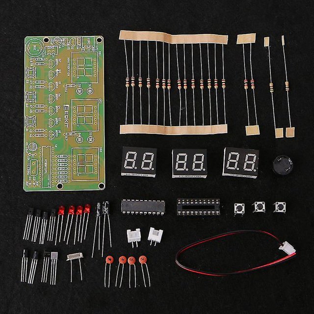 Equipos de reloj electrónico digital C51 Kit de bricolaje de componentes y piezas electrónicas de 6 bits