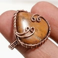 thumbnail image 2 of Picture Jasper Gemstone Wire Wrapped Handcrafted Copper Jewelry Ring 8" SA 525, 2 of 2
