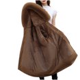 thumbnail image 4 of ZHUGeLI Women Womens Winter Coats 2024 Long Warm Puffer Jackets Heavy Parka Coat Thicken Padded Outwear Overcoats with Fur HoodWarm Pocket Coat Turn Down Collar Long Jacket Winter Down Parkas, 4 of 5