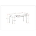 thumbnail image 6 of Harper 48 inch Wide Solid Hardwood Mid-Century Modern Small Desk in Walnut Brown, 6 of 12