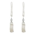thumbnail image 7 of Uxcell 26.8'' Decorative Curtain Tieback Braid Rope Tassels Holder Polyester White 2pcs, 7 of 7