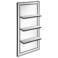 thumbnail image 3 of Oriel 24 x 47 Inch Rectangular 3-Shelf Wall Mirror Silver, 3 of 6