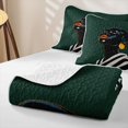 thumbnail image 4 of spefrowx Modern Pop Art Black Woman Quilt Full for Adults, Green Fashion Princess Full Bedspread Sets, 3-Piece, 4 of 7