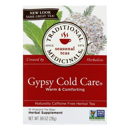 Traditional Medicinals Gypsy Cold Care Herbal Tea, 16 ea (Pack of (Best Herbal Tea For Cold)