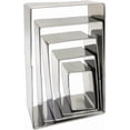 thumbnail image 2 of Rectangle Cookie Cutter Set-5 Pack Stainless Steel Rectangular Biscuit Molds Fondant Cake Cookie Cutter Set Pastry Mold-1" Depth, 2 of 5