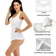 thumbnail image 7 of Women's Shapewear Cami with Built-in Bra Tummy Firm Control Camisole Tank Top Underskirts Shapewear Body Shaper (White, X-Large), 7 of 7