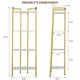 thumbnail image 2 of QinaQin Librero angosto dorado de 4 niveles con repisas abiertas, juego de 2 estantes para recámara, sala u oficina en color blanco y dorado, 2 of 8