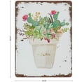 thumbnail image 2 of Metal Tin Sign Floral Succulent Bouquet Vintage Tin Poster Metal Sign Wall Decoration Country Kitchen Home Garage Decor 12"x8", 2 of 5