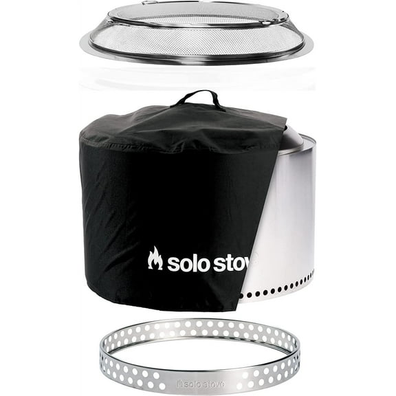 Solo Stove Yukon Big Yard Bundle 2.0,Incl. Yukon Smokeless Fire Pit with Stand