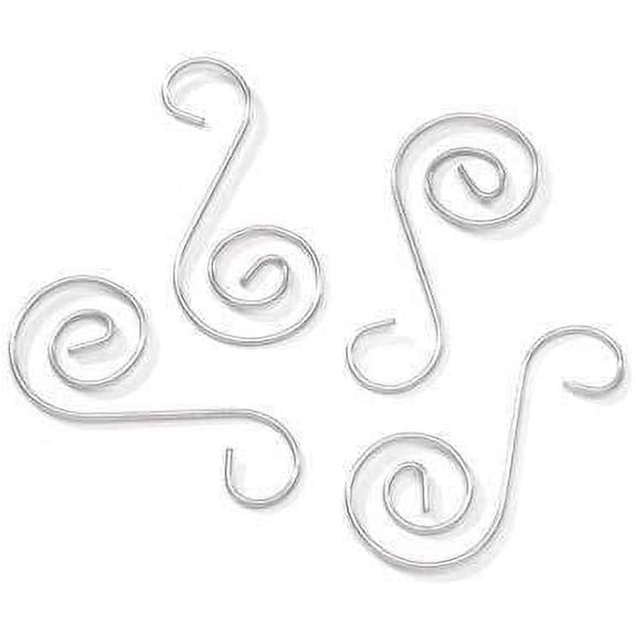 New 18 Silver Swirl Decorative Christmas Tree Ornament Hooks