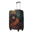 thumbnail image 2 of Daiia Banana Leaf Meditating Gorilla Luggage Cover, Thickened Washable Travel Luggage Covers, Elastic Unique Baggage Covers for 18-20 inch Luggage-X-Large, 2 of 9