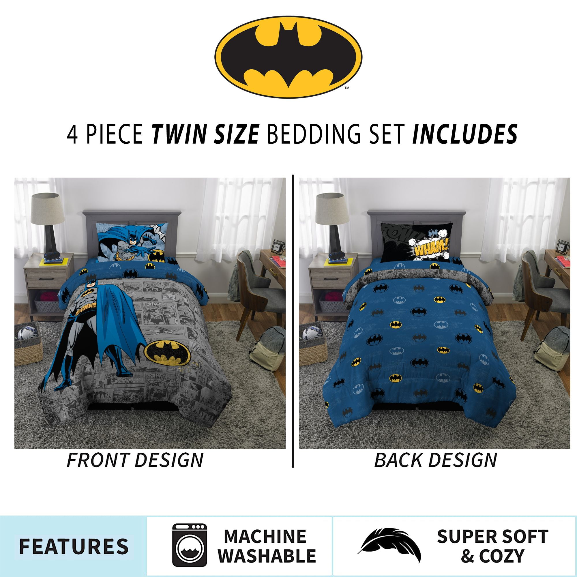 PBKIDS Twin Batman Duvet outlets Cover