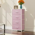 thumbnail image 4 of Moasis Modern Wide Dresser Storage Tower with 4 Drawers Pink, 4 of 5