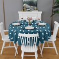 thumbnail image 2 of Christmas Round Tablecloth 60x60in(153x153cm) – Waterproof Polyester Table Cover with Full Print Design, Wrinkle Resistant & Washable for Kitchen Dining Party Decor, 2 of 6