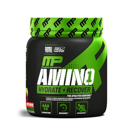 MusclePharm Amino 1 Sport Nutrition Powder, Cherry Limeade, 30 Servings, Amino 1 Is A Quick Absorbing Formula That Features Proven, Scientifically Backed.., By Muscle