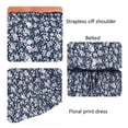 thumbnail image 2 of Vestido Con Estampado Floral, Vestido Sin Tirantes De Verano Agradable A La Piel Con Cinturón Elegante Para Fiesta De Verano, 2 of 5