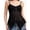 Black, variant on Women's Babydoll Tank Tops V Neck Cropped Cami Summer Spaghetti Strap Lace Flowy Mesh Bralette Tube Tops,Green