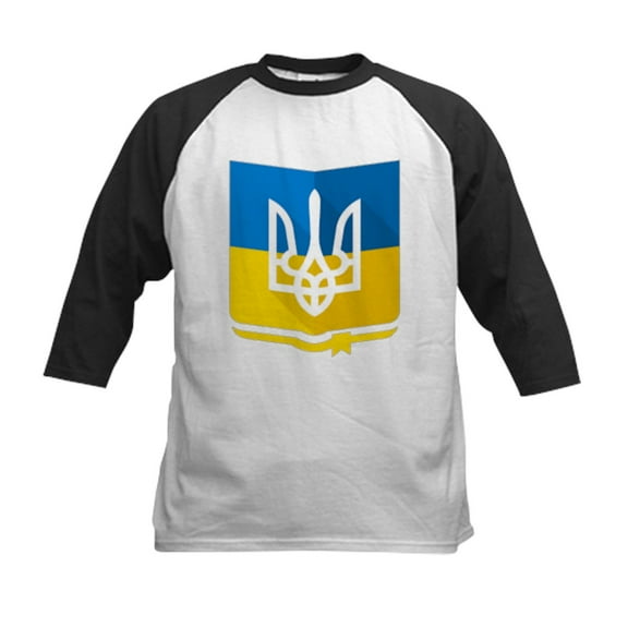 CafePress - Bendera Ukraina Baseball Jersey - Kids Cotton Baseball Jersey, 3/4 Sleeve Shirt