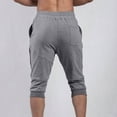 thumbnail image 4 of Zylarhe Casual Pants for Men Male Breathable Elastic Sweat Wicking Sports Capri Pants Mens Training Pants with Pockets, 4 of 5