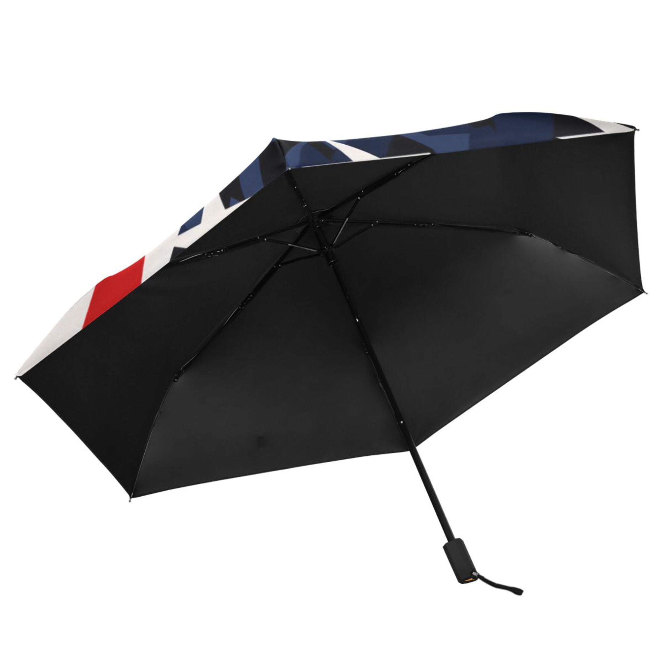 American Flag Star Compact Folding Umbrella for Rain Windproof Travel Umbrella UPF 50+ Lightweight Packable Arc Size