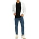 thumbnail image 2 of SUDADERAS CHIC para hombres, de manga larga, con cremallera, de punto, chaquetas blancas, talla XL, 2 of 6